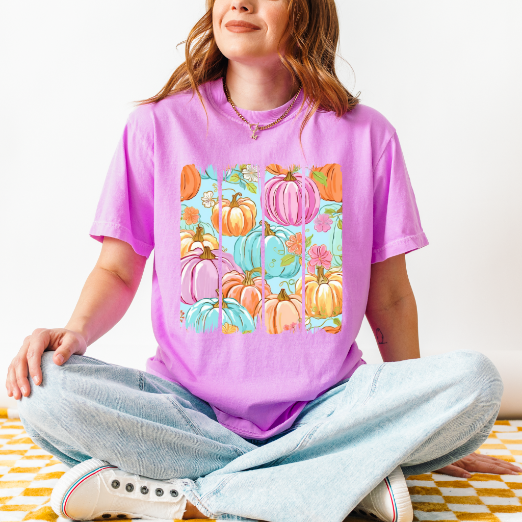 Brushstroke Pumpkins Comfort Colors Tee