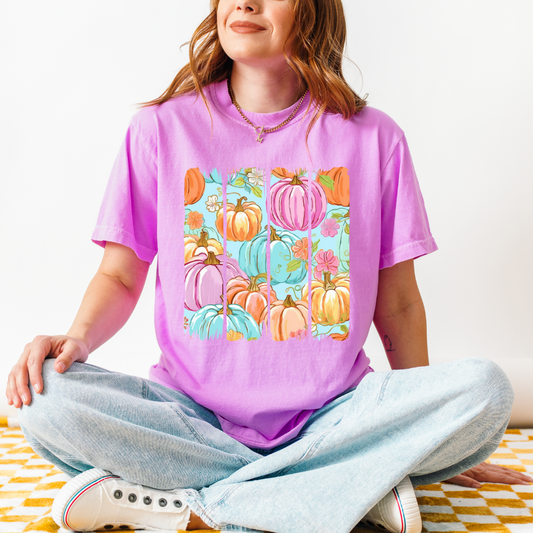 Brushstroke Pumpkins Comfort Colors Tee