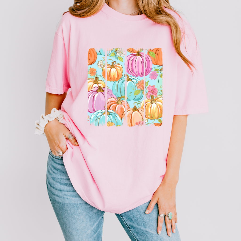 Brushstroke Pumpkins Comfort Colors Tee