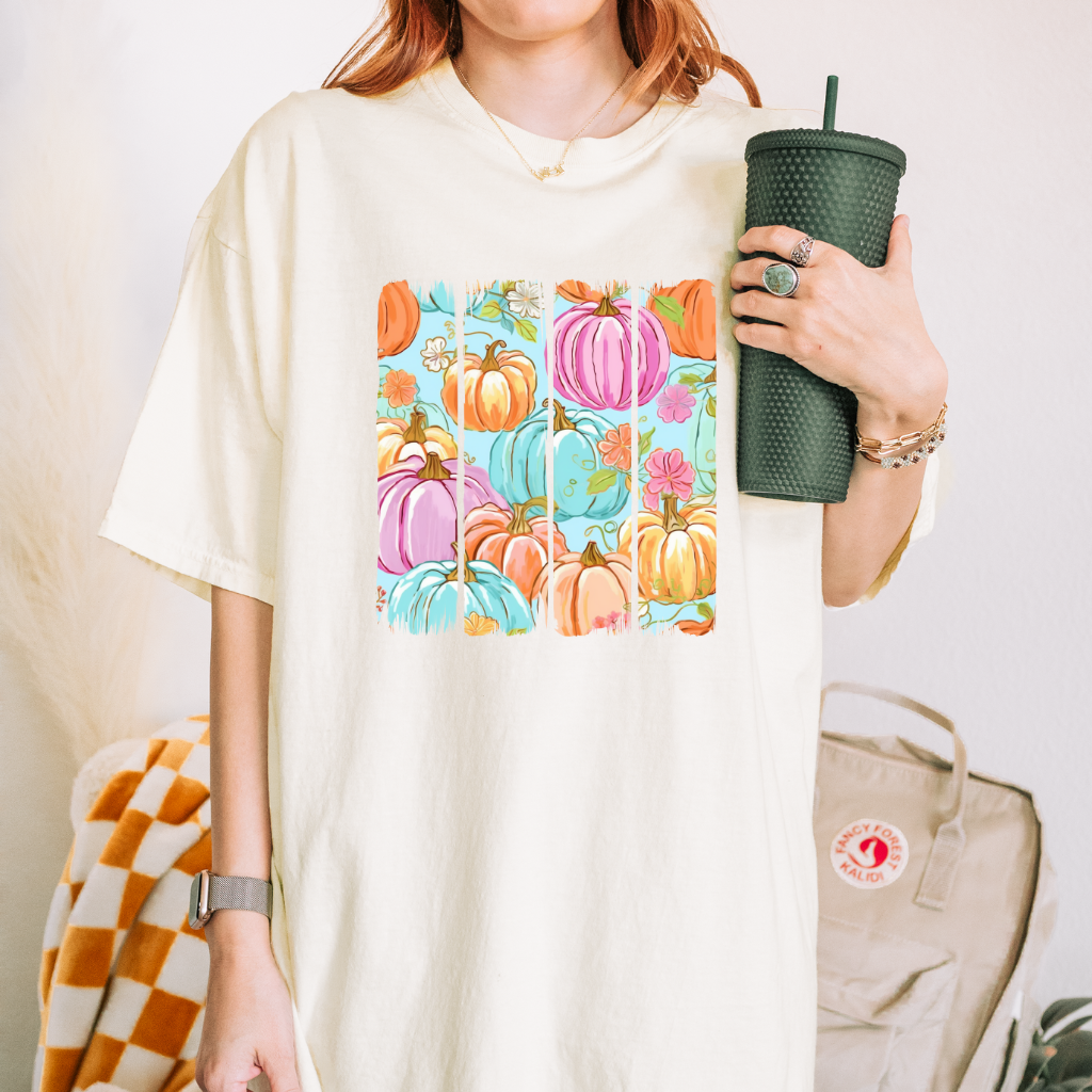 Brushstroke Pumpkins Comfort Colors Tee