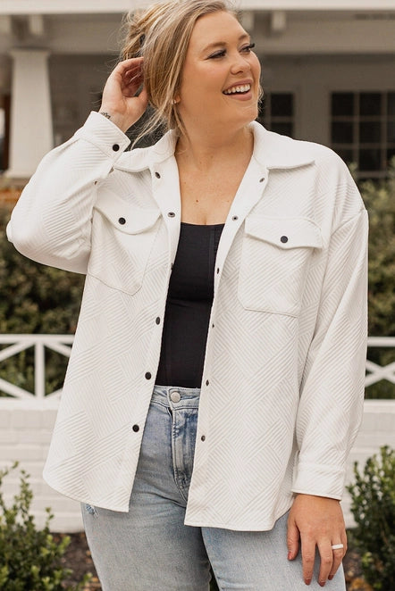 Beige Textured Jacket